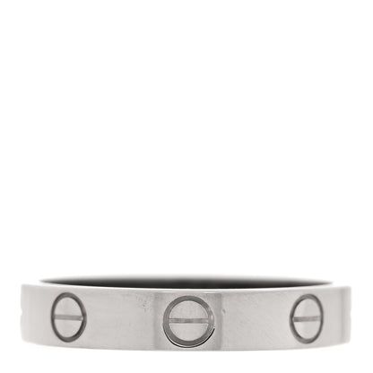 Cartier 18K White Gold 3.5mm LOVE Wedding Band Ring 55 7.25 3 of 4
