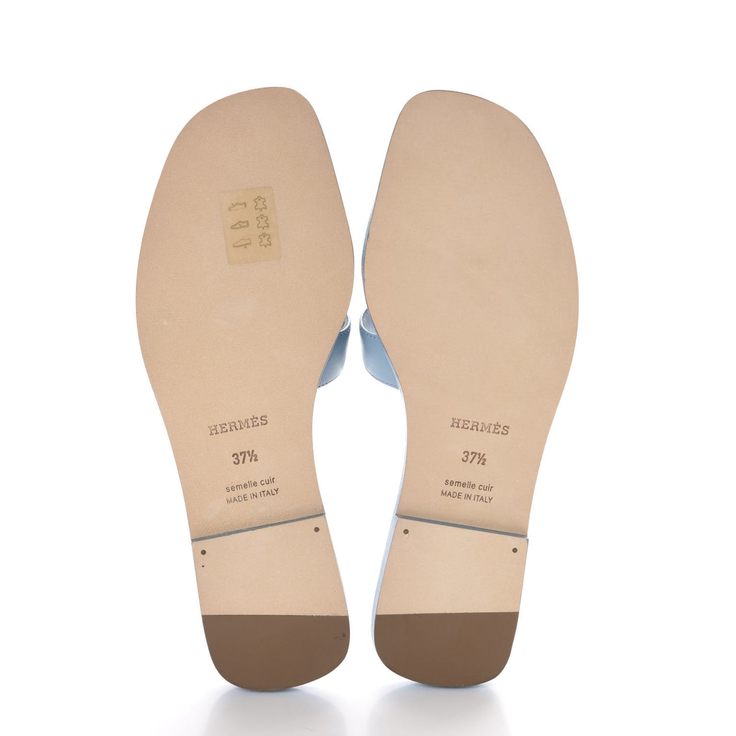 Calfskin Oran Sandals 37.5 Bleu Dorset