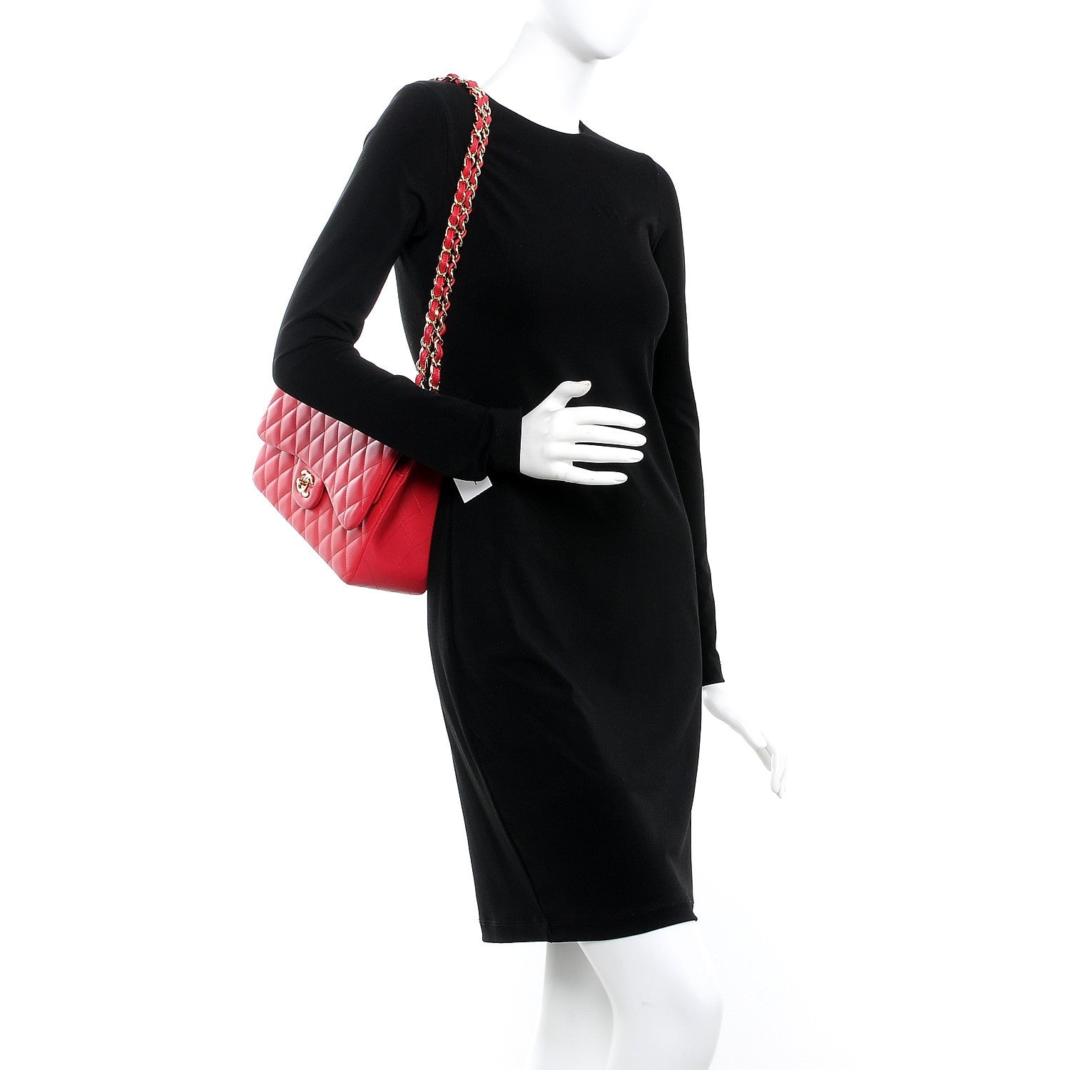 Chanel Lambskin Quilted Jumbo Double Flap Red 3 of 10