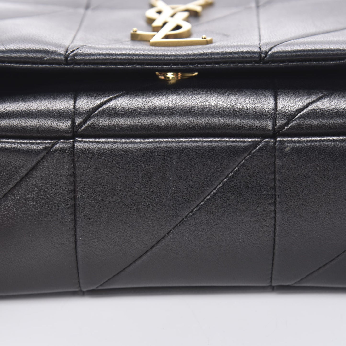 Lambskin Patchwork Monogram Small Jamie Black
