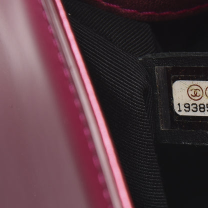 Chanel Metallic Patent Calfskin Quilted Small Boy Flap Pink 9 of 10