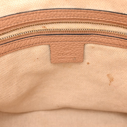 Gucci Pebbled Calfskin Small Soho Top Handle Bag Camelia 6 of 19