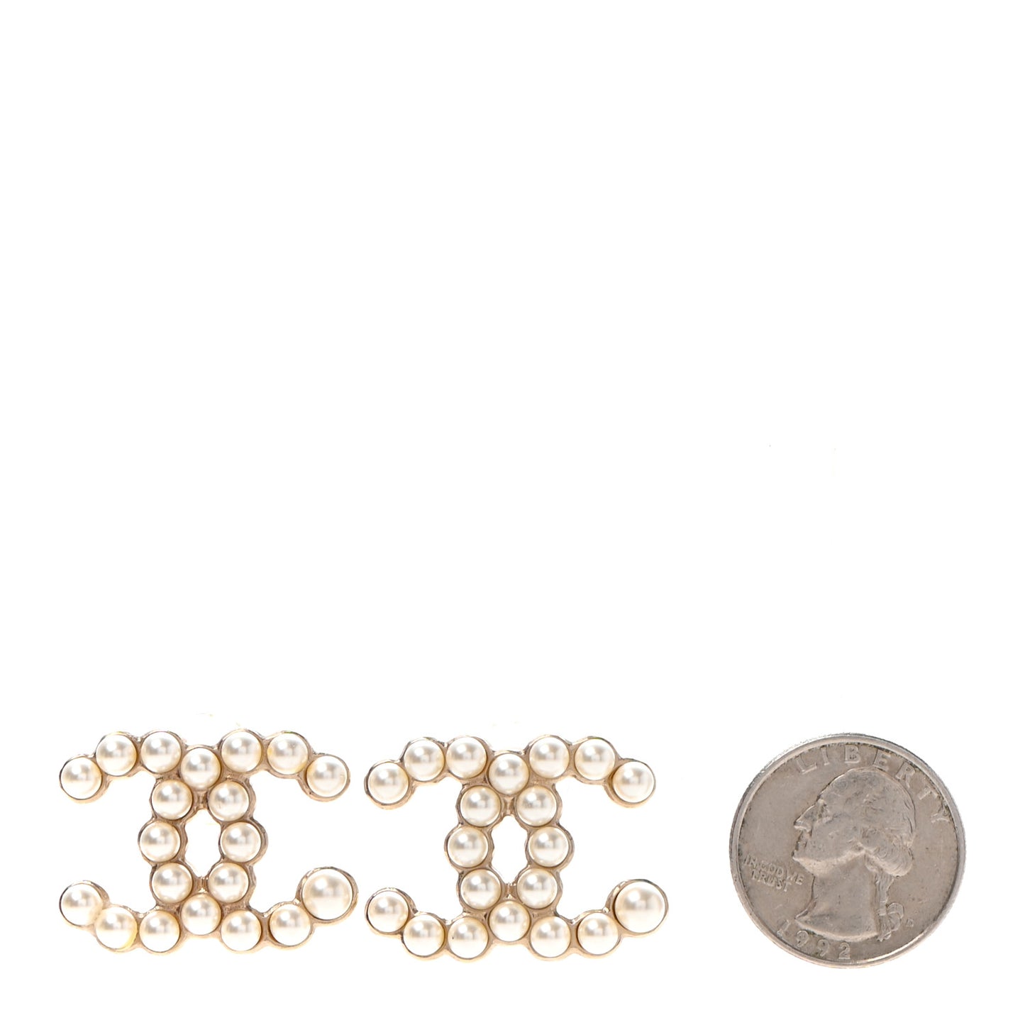 Pearl CC Earrings Gold