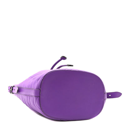 Gucci Calfskin Matelasse Sylvie Web GG Marmont Bucket Bag Purple 4 of 10