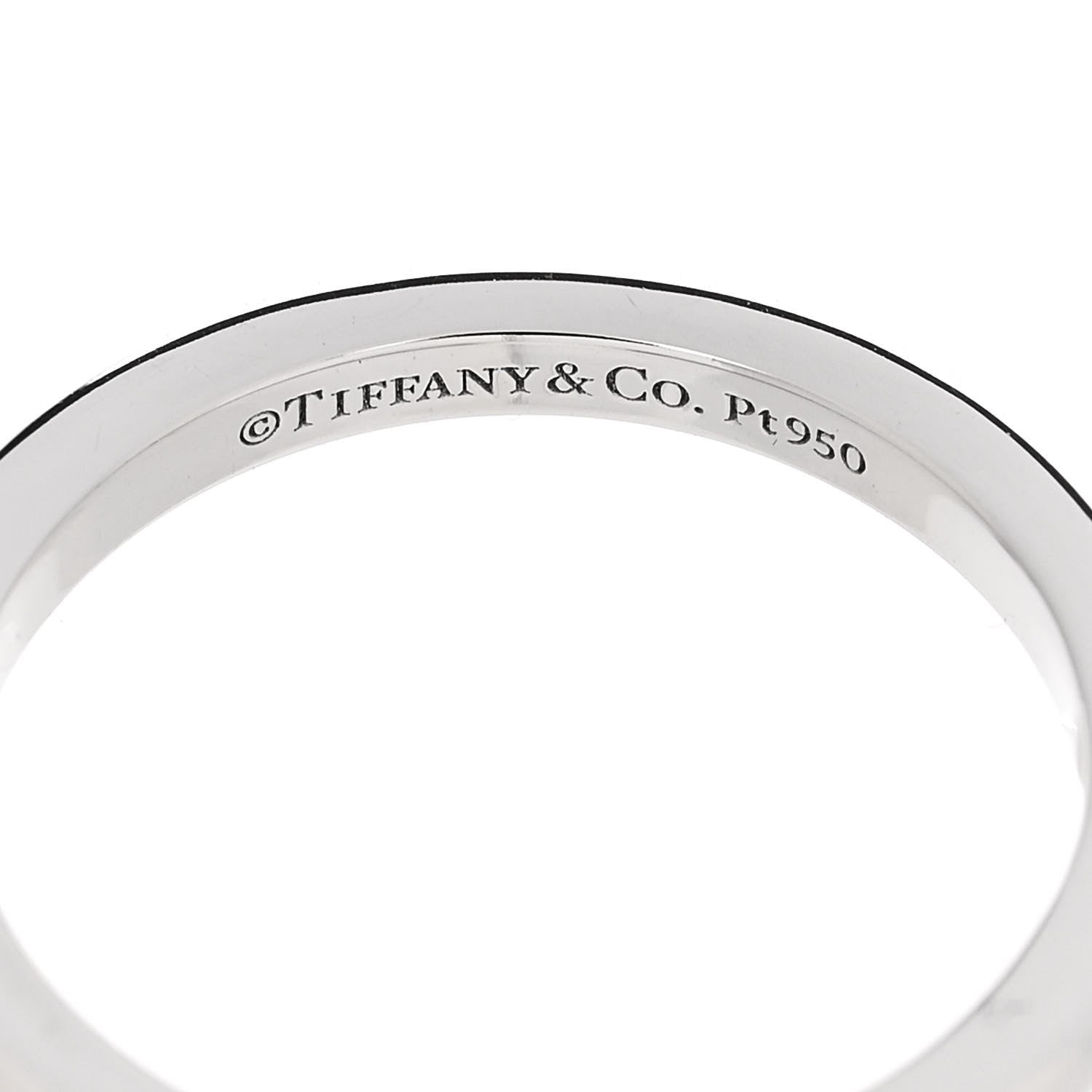 Tiffany Platinum Diamond 2mm Classic Wedding Band Ring 45 3.25 4 of 4