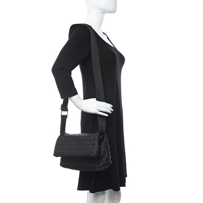 Bottega Veneta Nappa Intrecciato Small Fold Crossbody Messenger Black 2 of 9
