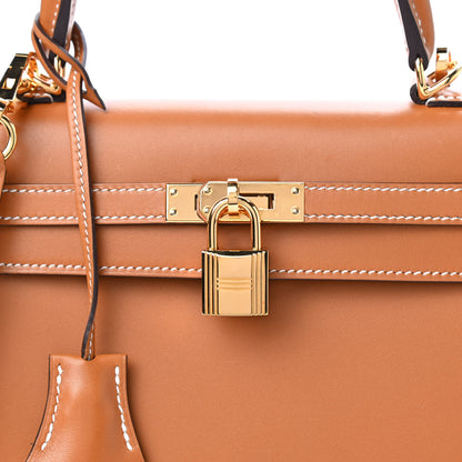 Hermes Veau Butler Kelly Sellier 25 Natural Sable 11 of 12