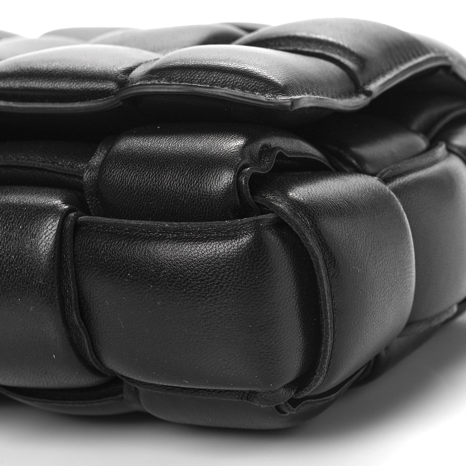 Bottega Veneta Lambskin Maxi Intreccio Padded Chain Cassette Crossbody Bag Black 8 of 8