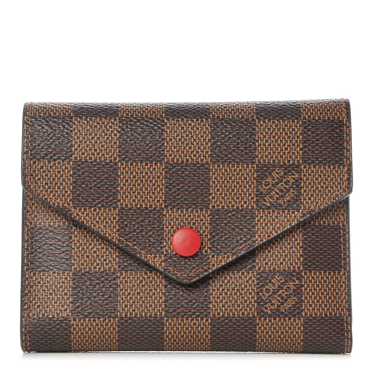 Damier Ebene Victorine Wallet Red