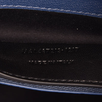 Saint Laurent Sheepskin Matelasse Monogram Medium College Bag Navy 7 of 7