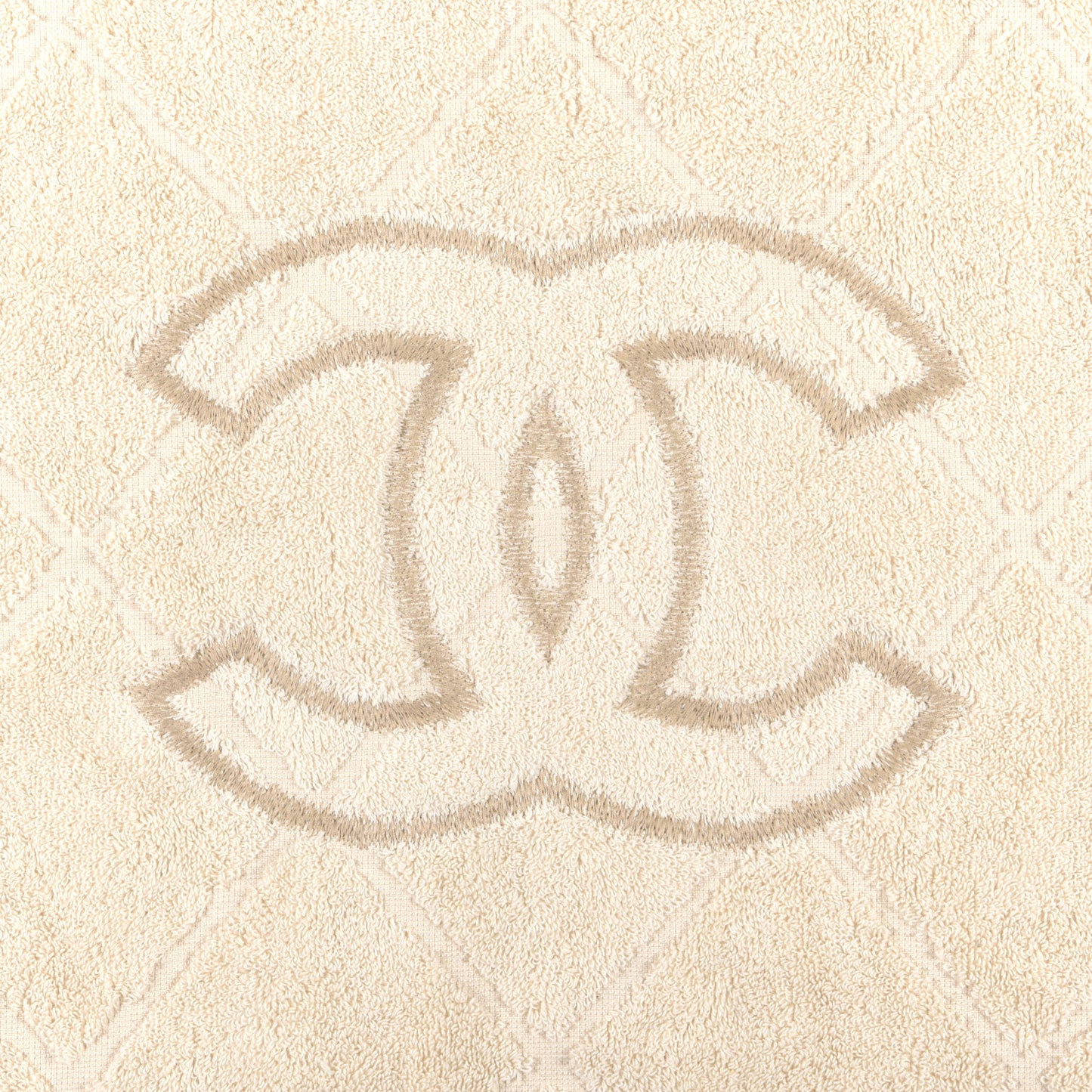 Terry Cotton CC Beach Tote Towel Set Ivory