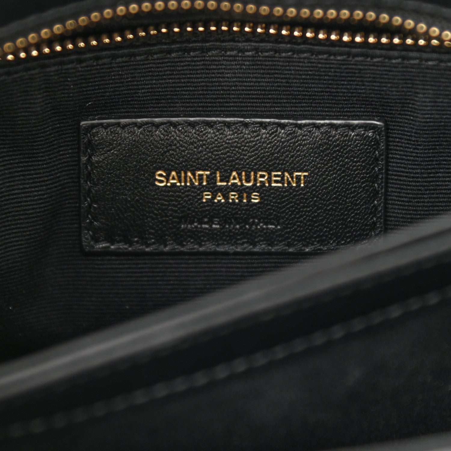 Saint Laurent Calfskin Y Quilted Monogram Toy Loulou Crossbody Bag Black 7 of 12