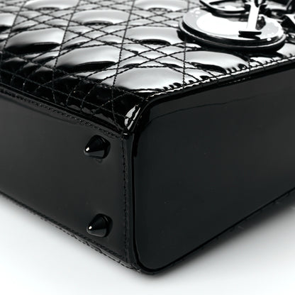 Christian Dior Patent Cannage Small Lady Dior Black 10 of 10