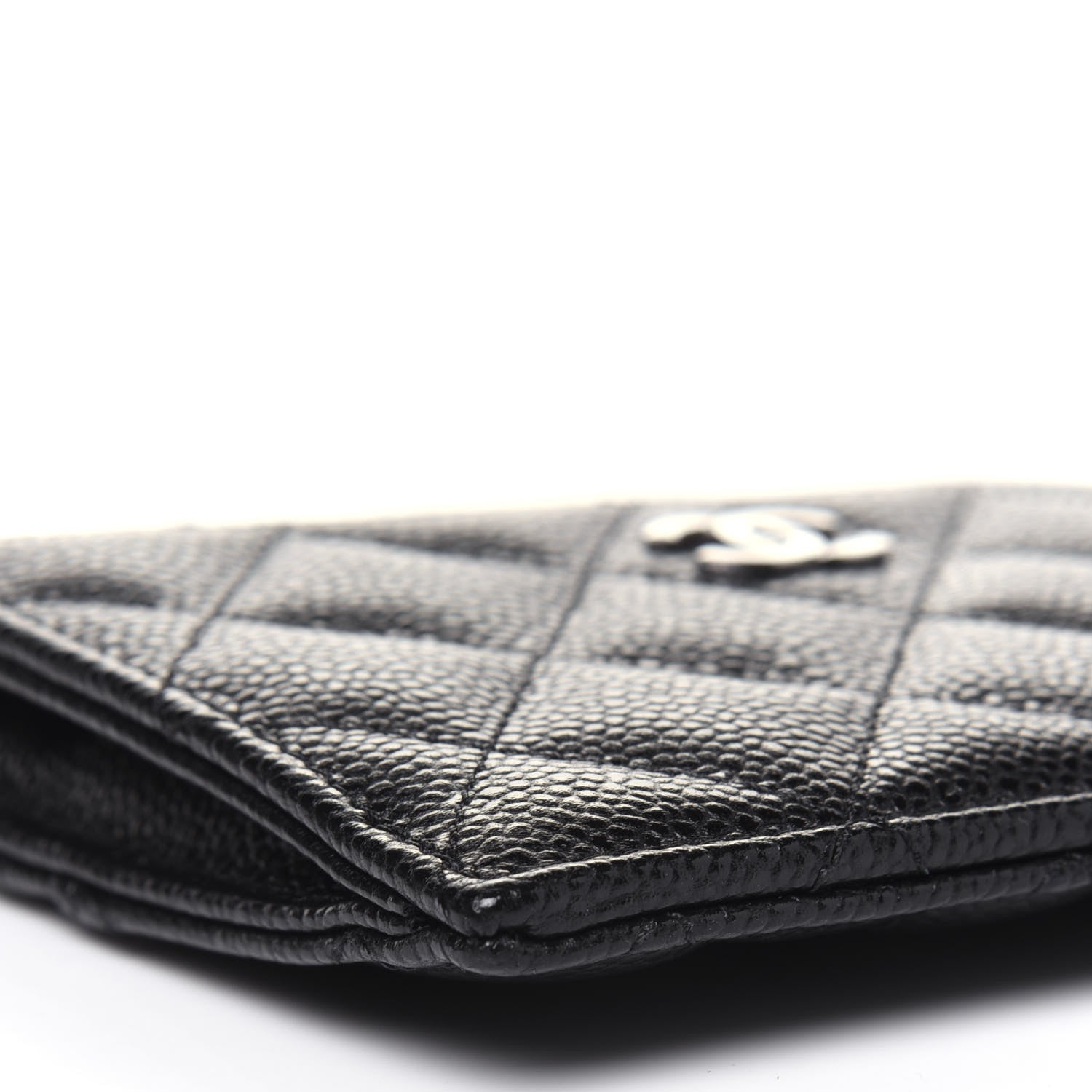 Chanel Caviar Quilted CC Zip Card Holder Black 9 of 13