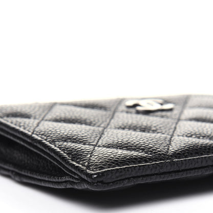 Chanel Caviar Quilted CC Zip Card Holder Black 9 of 13