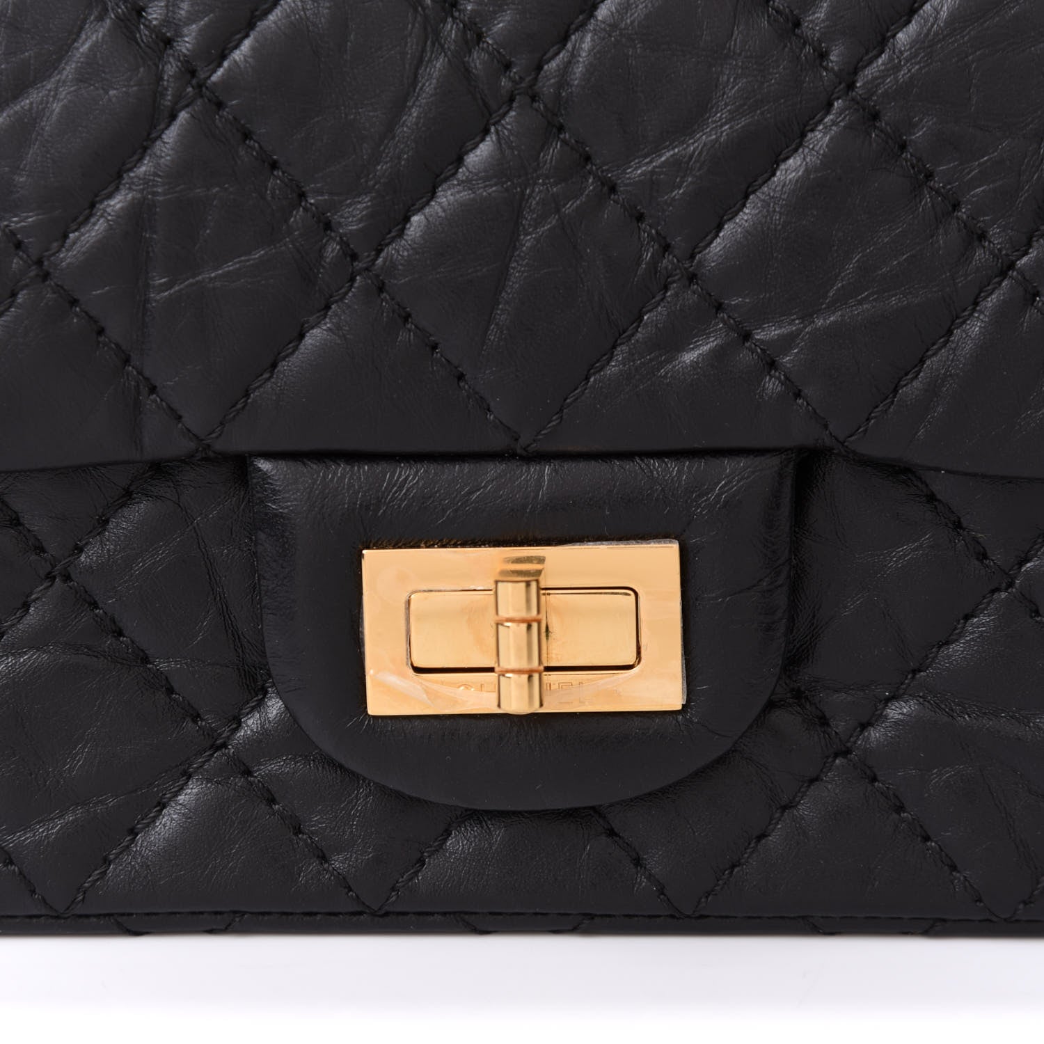 Chanel Aged Calfskin Quilted 2.55 Reissue Mini Flap Black 8 of 11