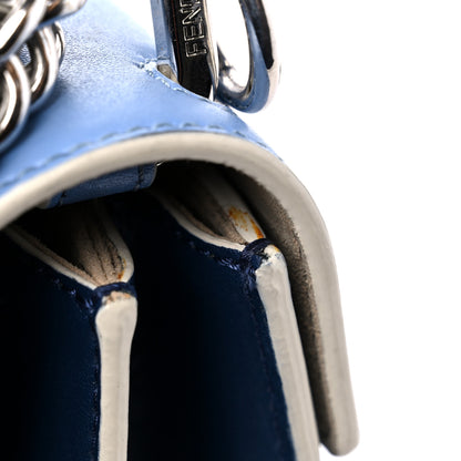 Fendi Vitello Liberty Pearl Scalloped Small Kan I Shoulder Bag Nebula Blu Scuro 13 of 14