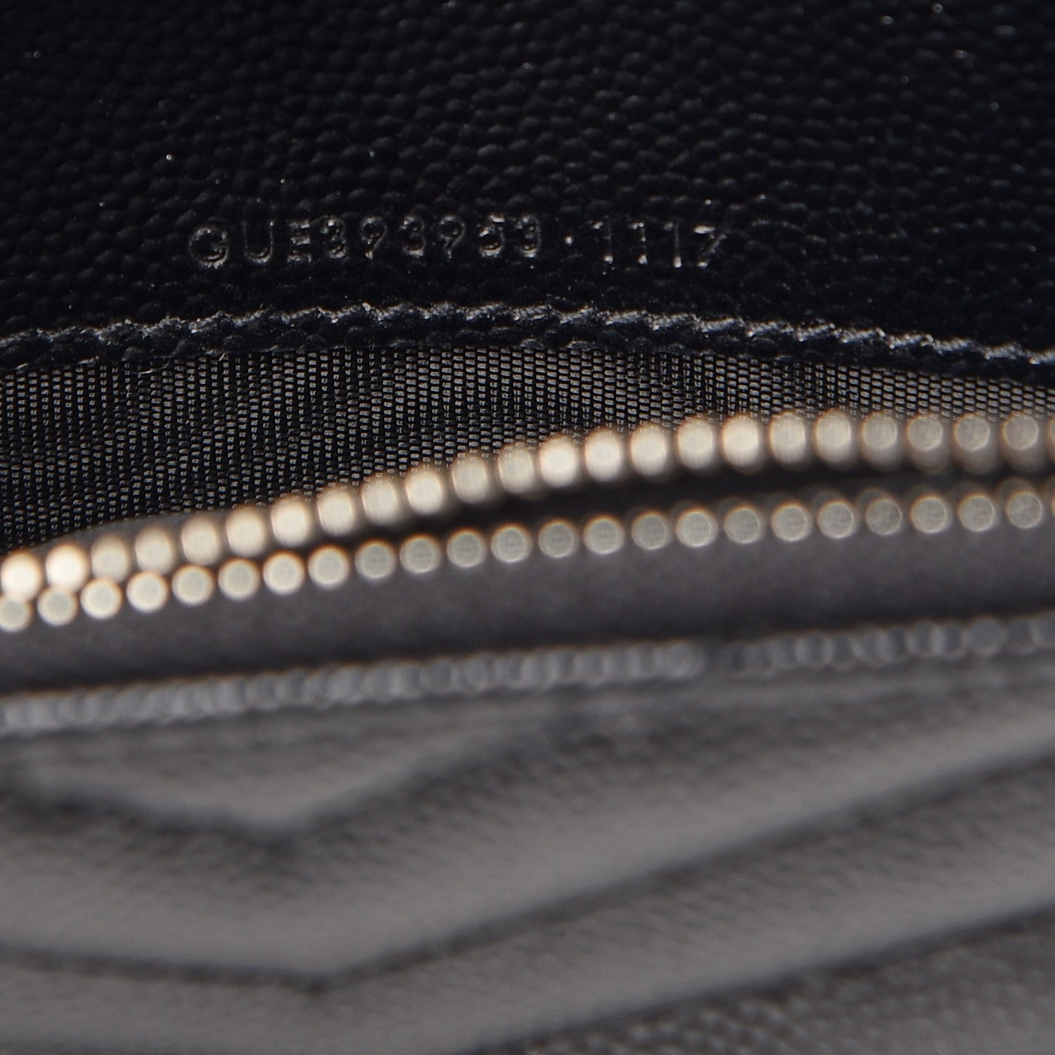 Saint Laurent Grain De Poudre Matelasse Chevron Monogram Envelope Chain Wallet Black 7 of 10