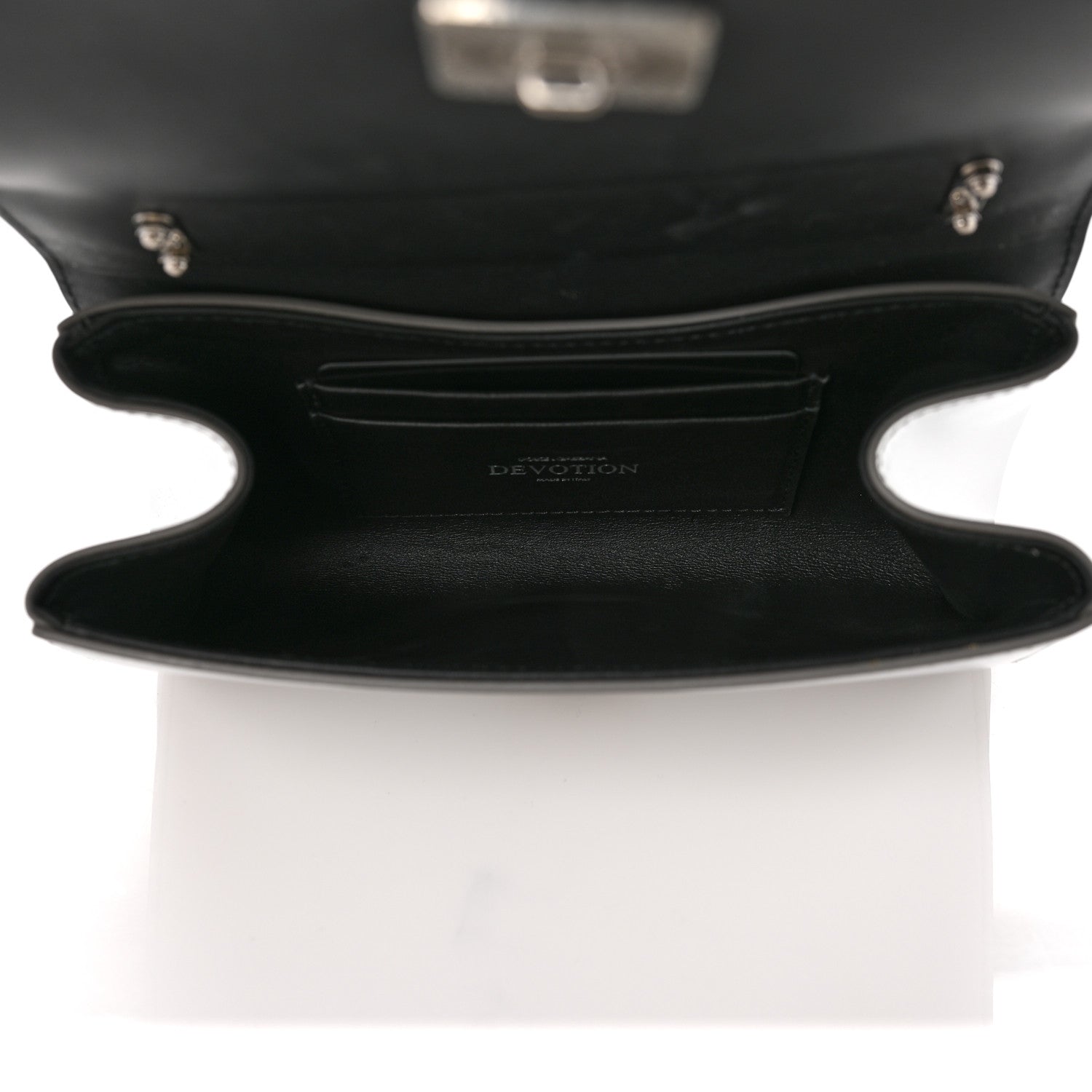 Dolce & Gabbana Metallic Calfskin Medium Devotion Crossbody Bag Silver 5 of 8