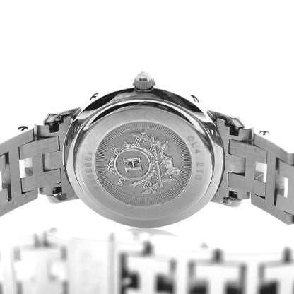 Hermes Stainless Steel Mother of Pearl 24mm Clipper Quartz Watch 4 of 5