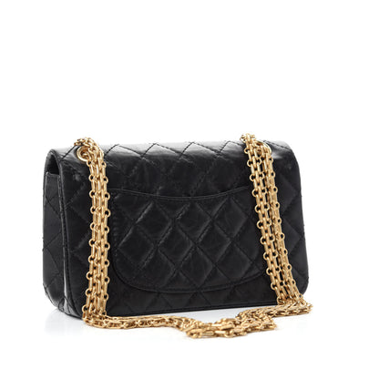 Chanel Aged Calfskin Quilted 2.55 Reissue Mini Flap Black 3 of 12
