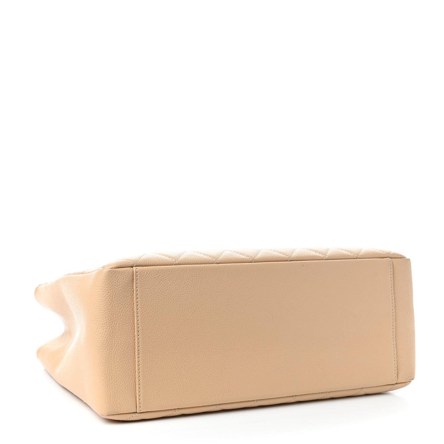 Caviar Quilted Grand Shopping Tote GST Beige