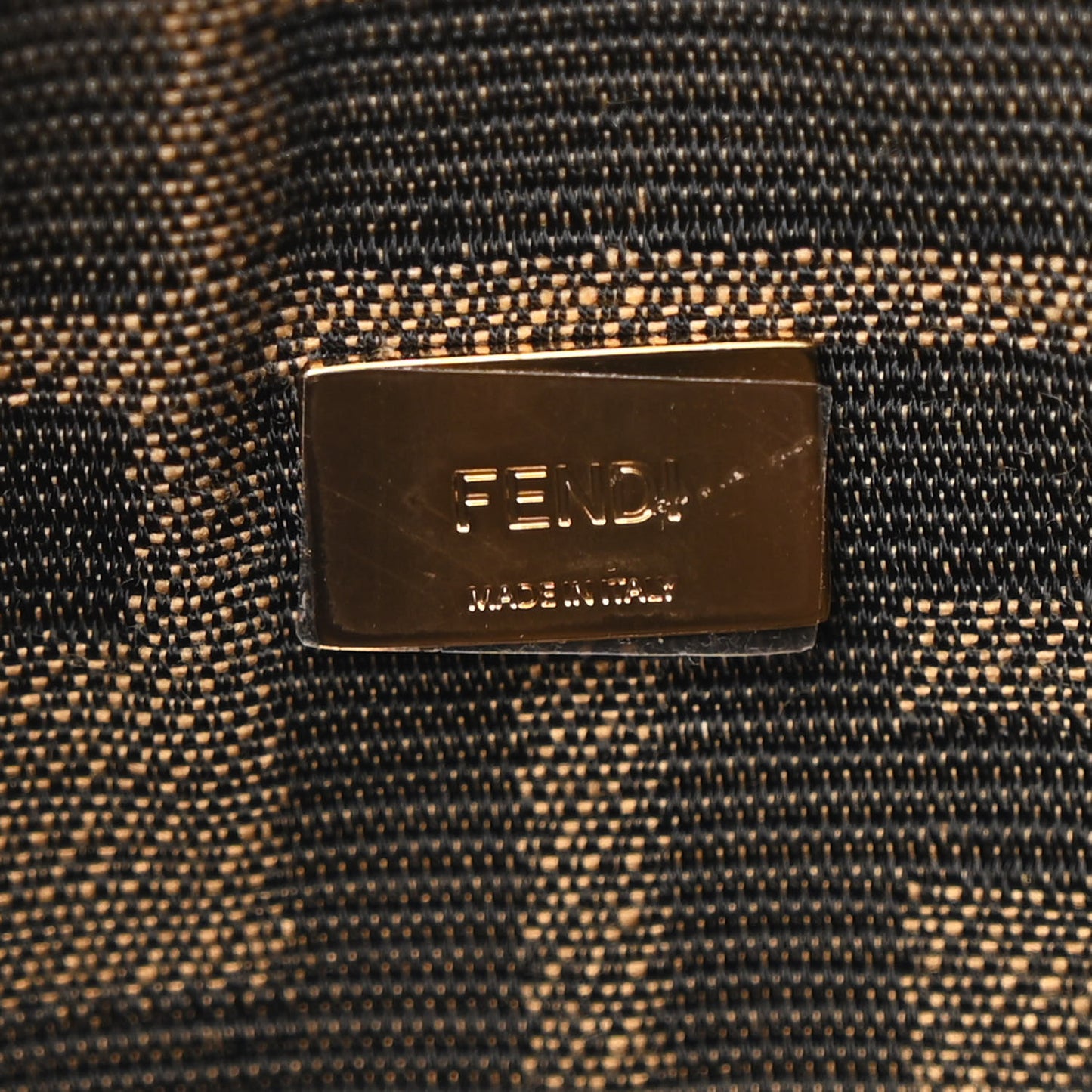 Fabric Jacquard FF 1974 Mini Baguette Tobacco Moro Black