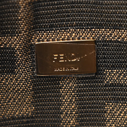 Fendi Fabric Jacquard FF 1974 Mini Baguette Tobacco Moro Black 6 of 11