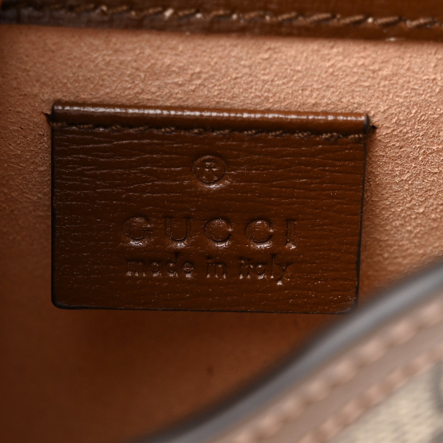 Gucci GG Supreme Monogram Mini Horsebit 1955 Crossbody Bag Beige Brown Sugar 6 of 10