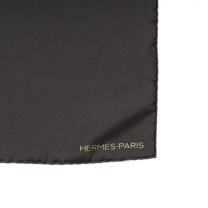 Hermes Silk Maillons De Joel Stein Scarf 90 Noir Vert Rouge 3 of 6