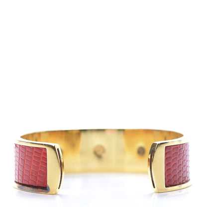 Hermes Lizard Kelly Cuff Rouge 3 of 5