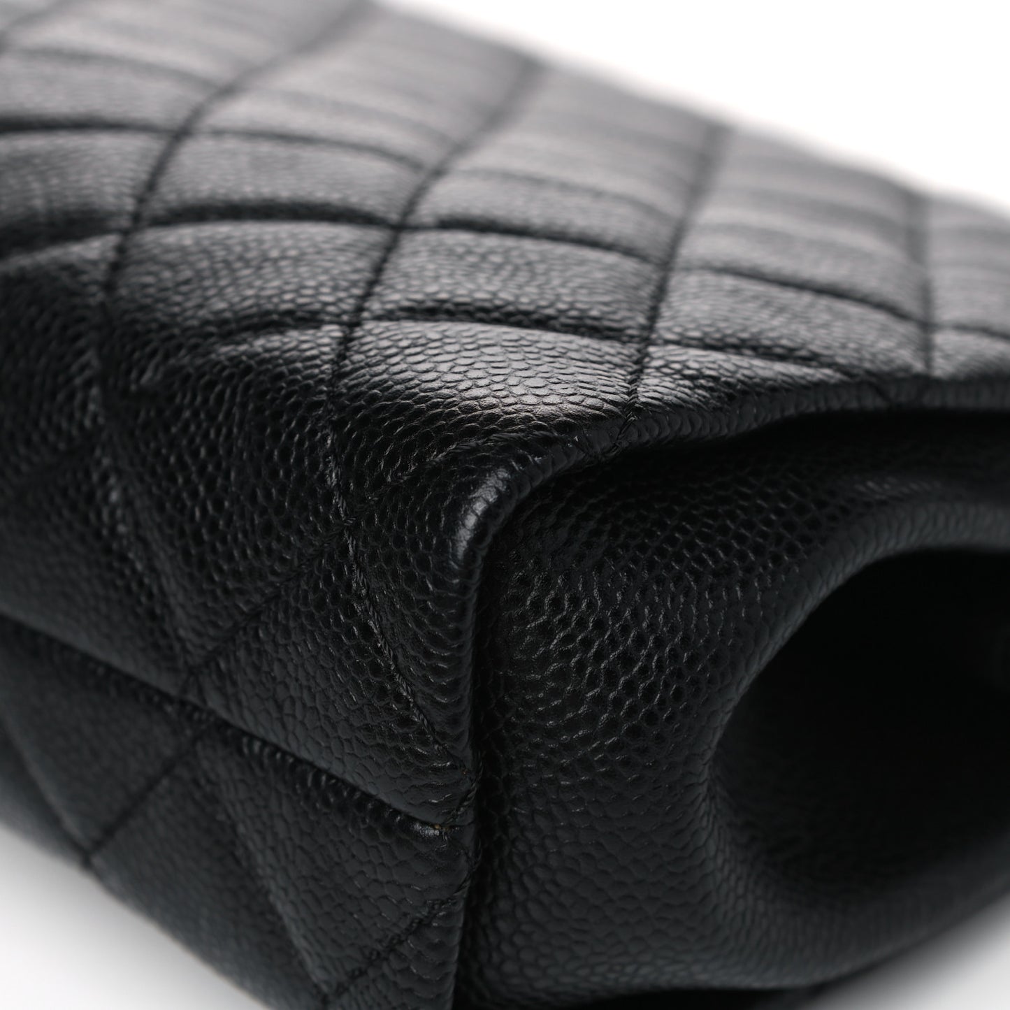 Caviar Quilted CC Large Clutch Black