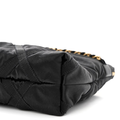 Chanel Nylon Grosgrain Large Lifestyle Pouch With Foldable Tote Black 13 of 14