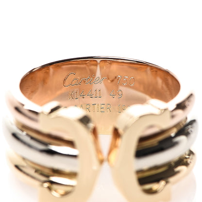 Cartier 18K Pink Yellow White Gold C De Ring 49 4.75 3 of 3