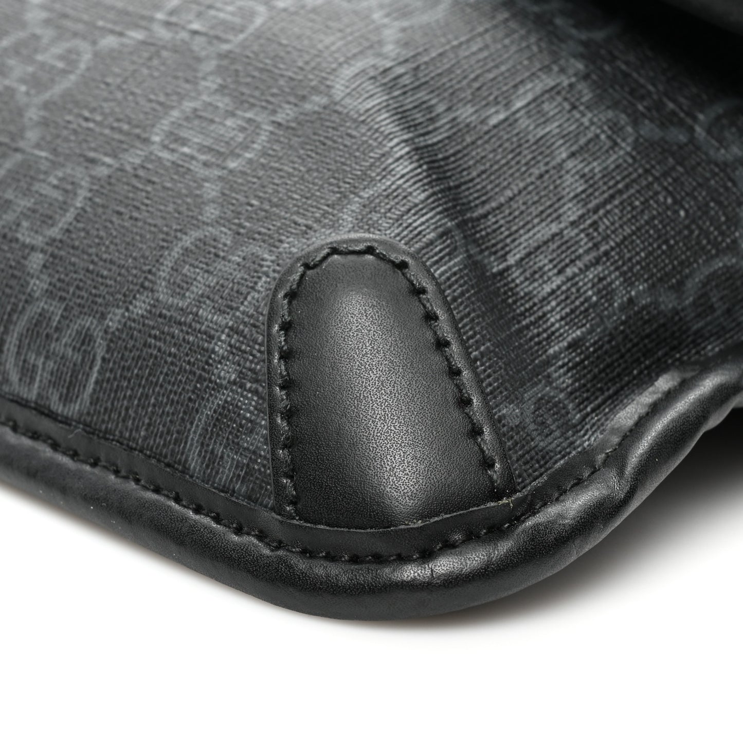 GG Supreme Monogram Web Slim Belt Bag Black Grey