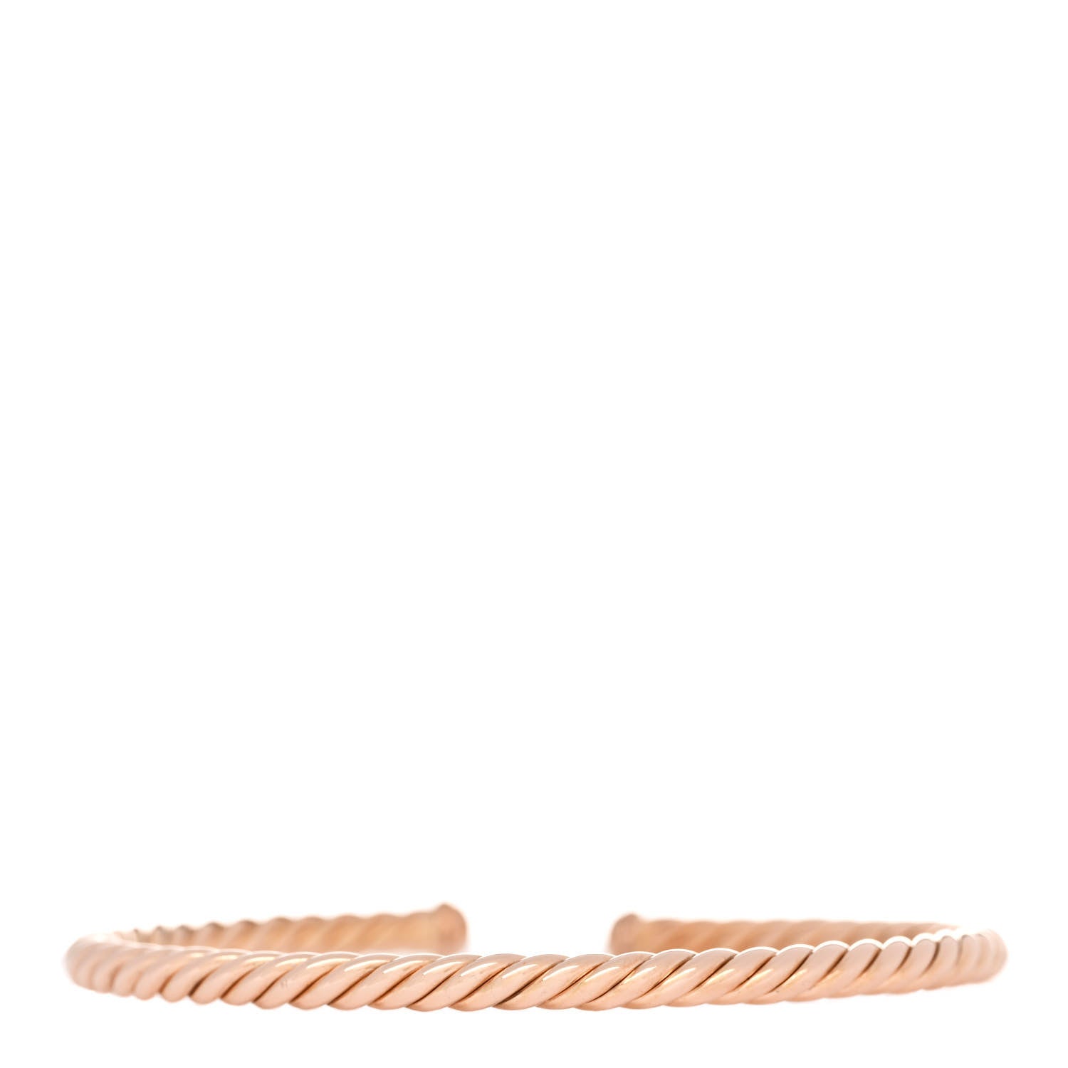 David Yurman 18K Rose Gold 4mm Cablespira Bracelet 2 of 4