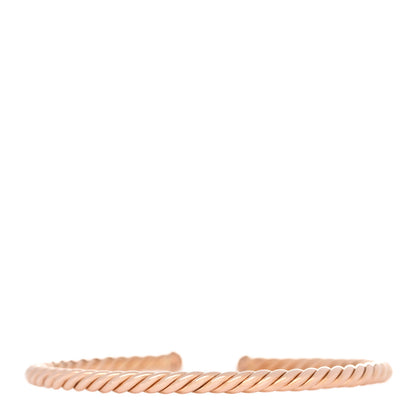 David Yurman 18K Rose Gold 4mm Cablespira Bracelet 2 of 4