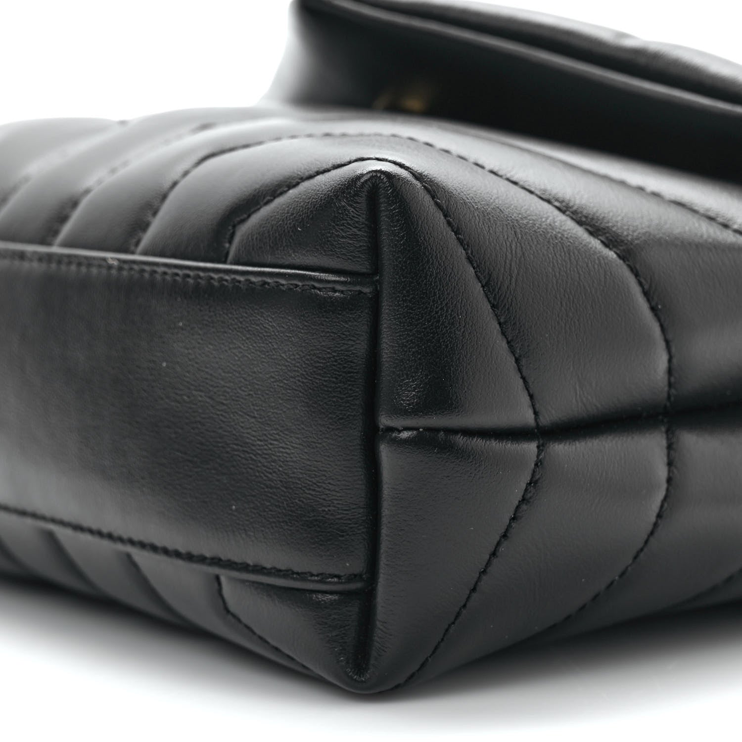 Saint Laurent Calfskin Y Quilted Monogram Toy Loulou Crossbody Bag Black 8 of 10