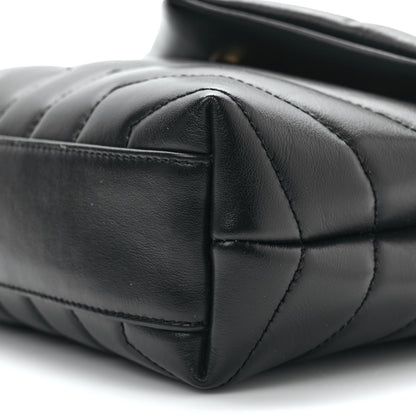 Saint Laurent Calfskin Y Quilted Monogram Toy Loulou Crossbody Bag Black 8 of 10