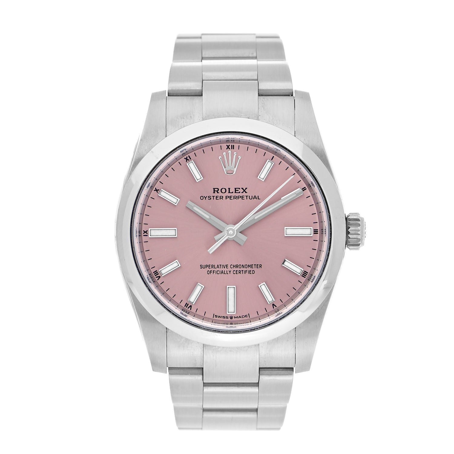 Rolex Stainless Steel 34mm Oyster Perpetual Watch Pink 124200 1 of 5