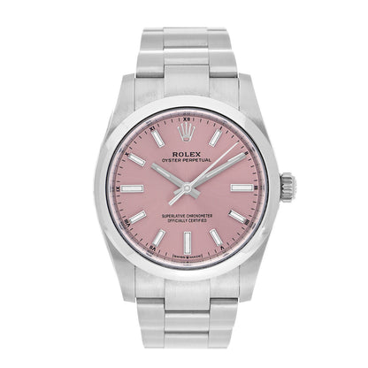 Rolex Stainless Steel 34mm Oyster Perpetual Watch Pink 124200 1 of 5