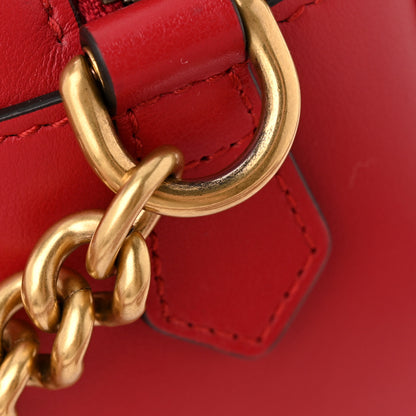 Gucci Calfskin Matelasse Small GG Marmont Chain Shoulder Bag Hibiscus Red 13 of 13