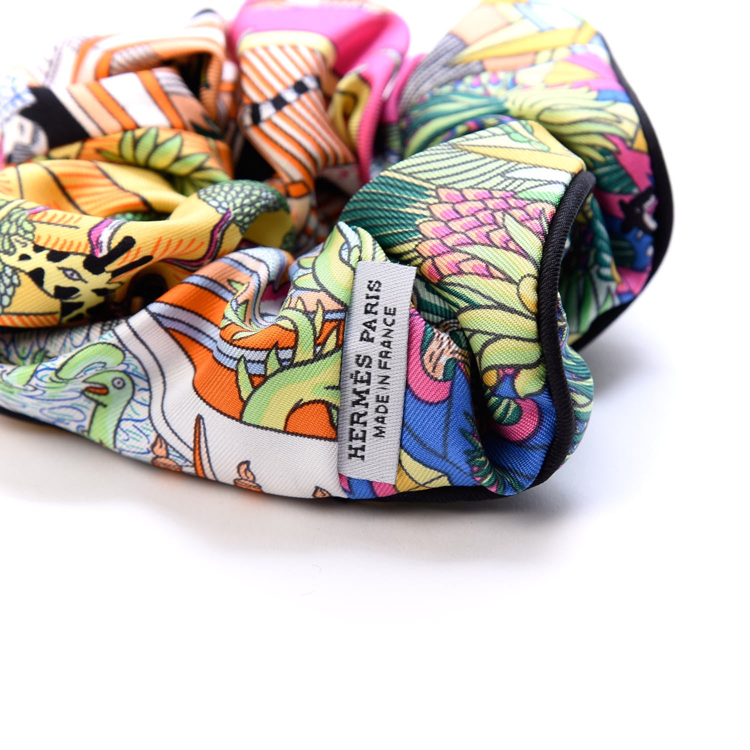 Hermes Silk Claudia Scrunchie Multicolore Black 3 of 3
