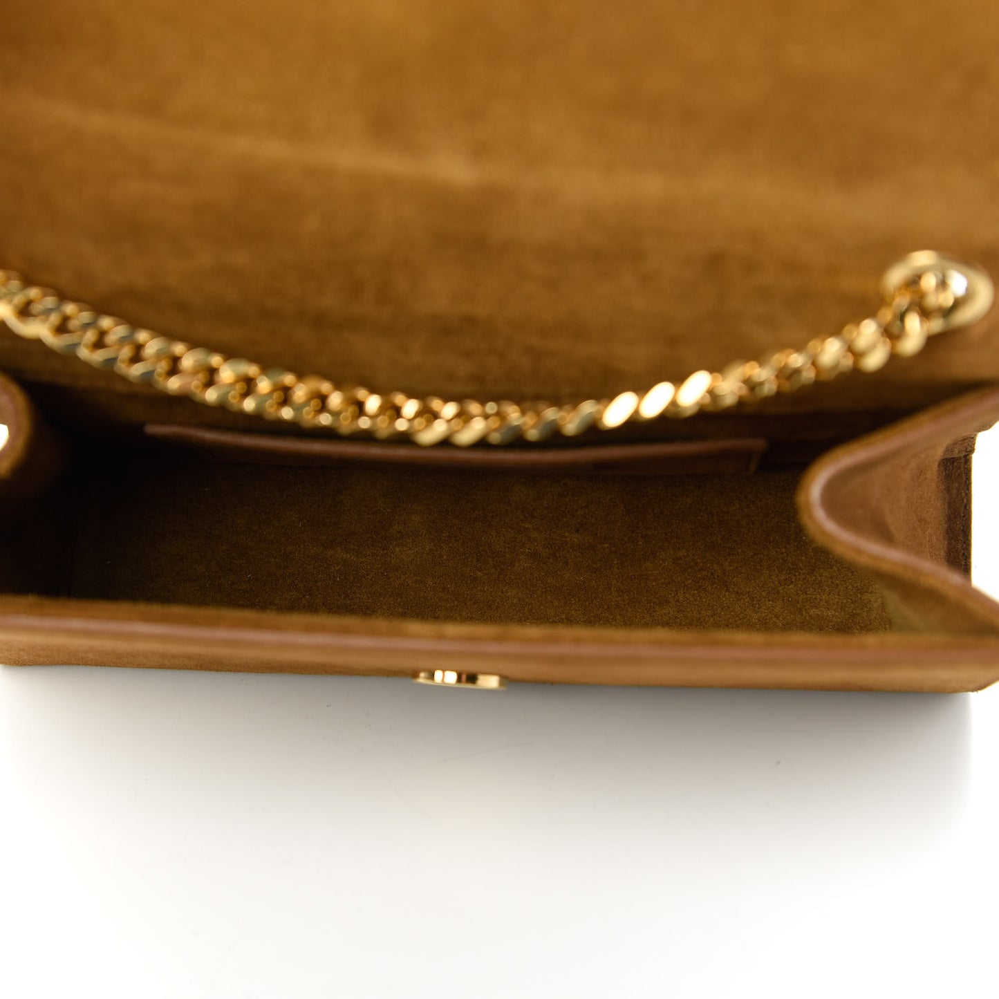 Suede Fringe Baby Monogram Satchel Light Ocre