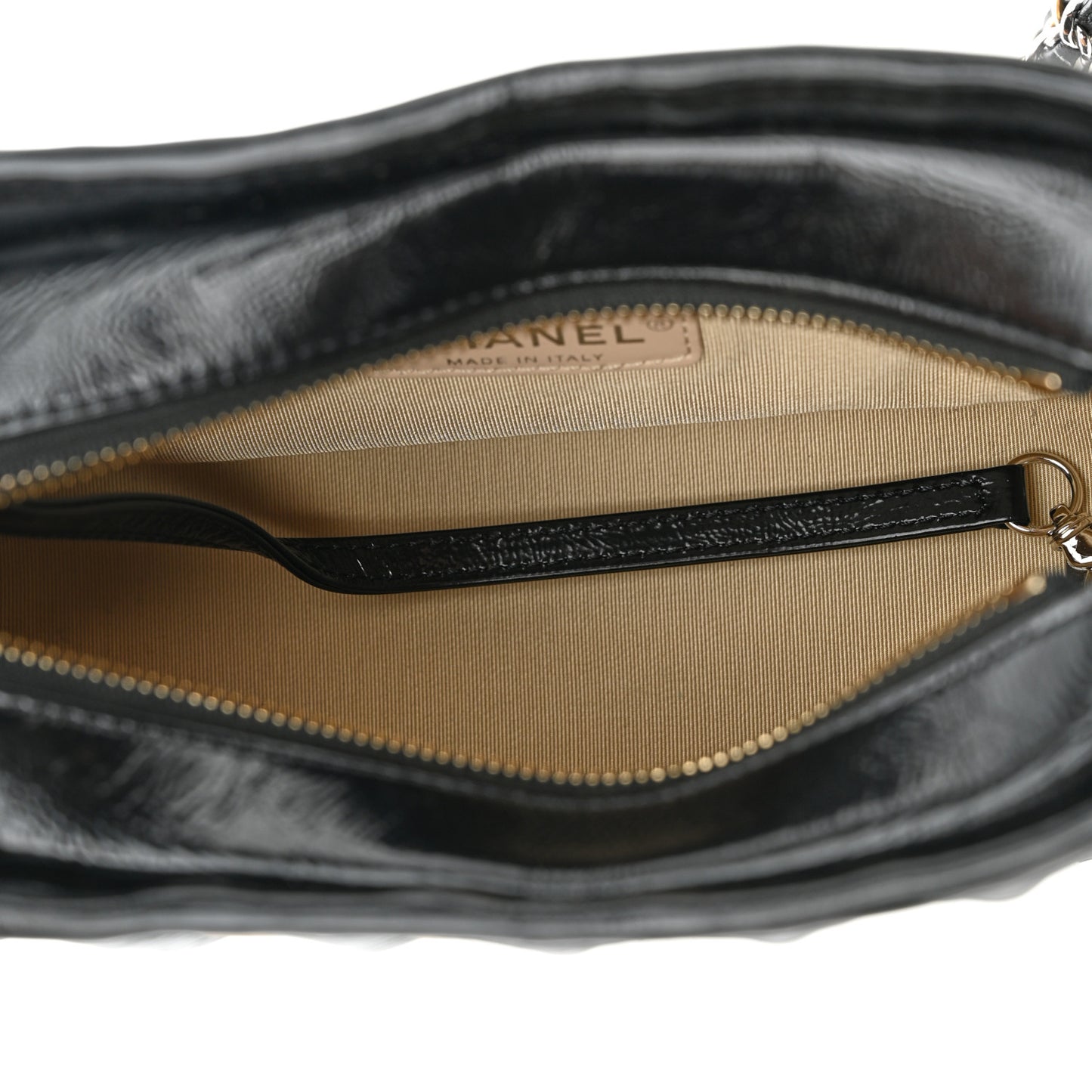 Rattan Calfskin Small Gabrielle Hobo Beige Black