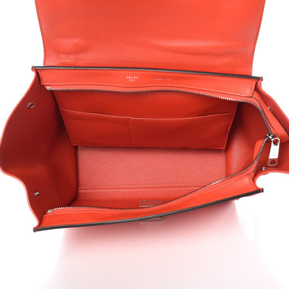 Celine Drummed Calfskin Suede Small Trapeze Vermillion 5 of 7