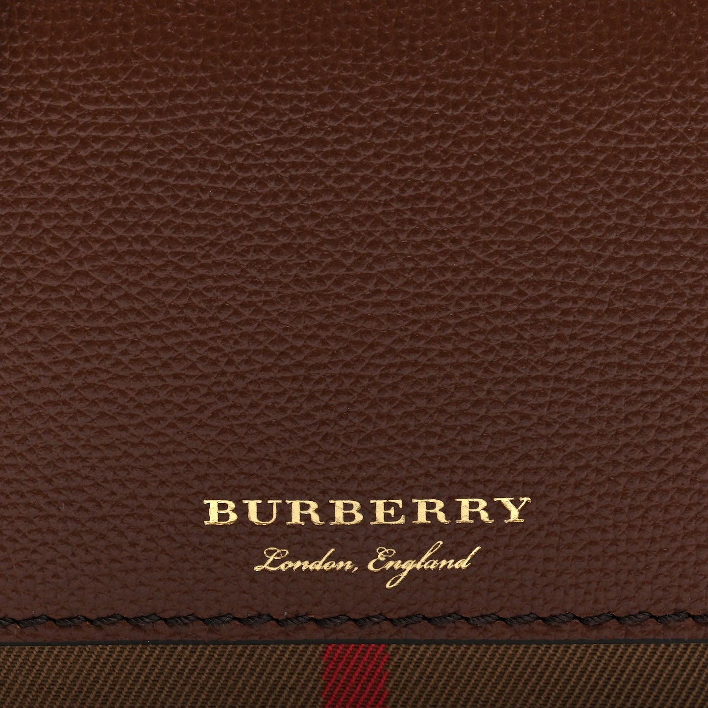 Derby Calfskin House Check Hampshire Crossbody Tan