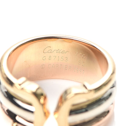 Cartier 18K Pink Yellow White Gold C De Ring 50 5.25 4 of 5