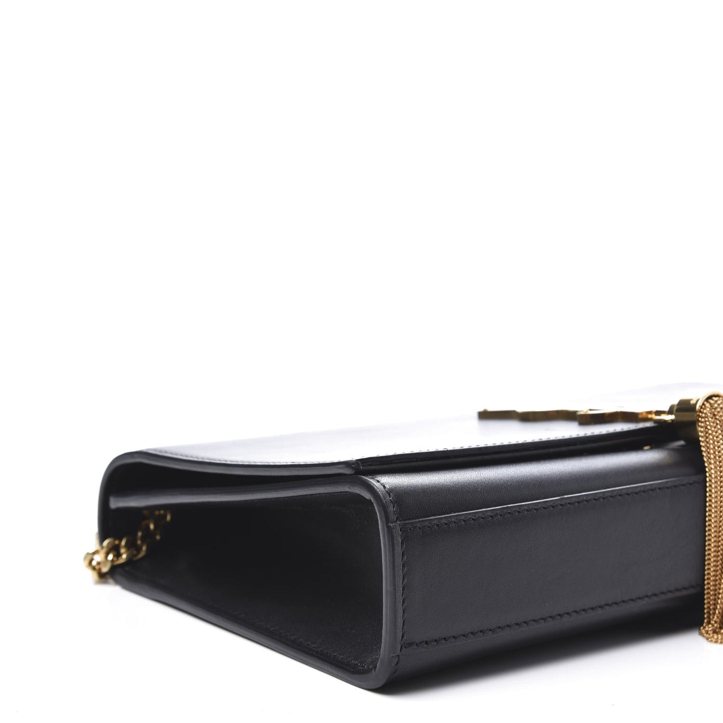 Smooth Calfskin Medium Classic Monogram Kate Tassel Satchel Black