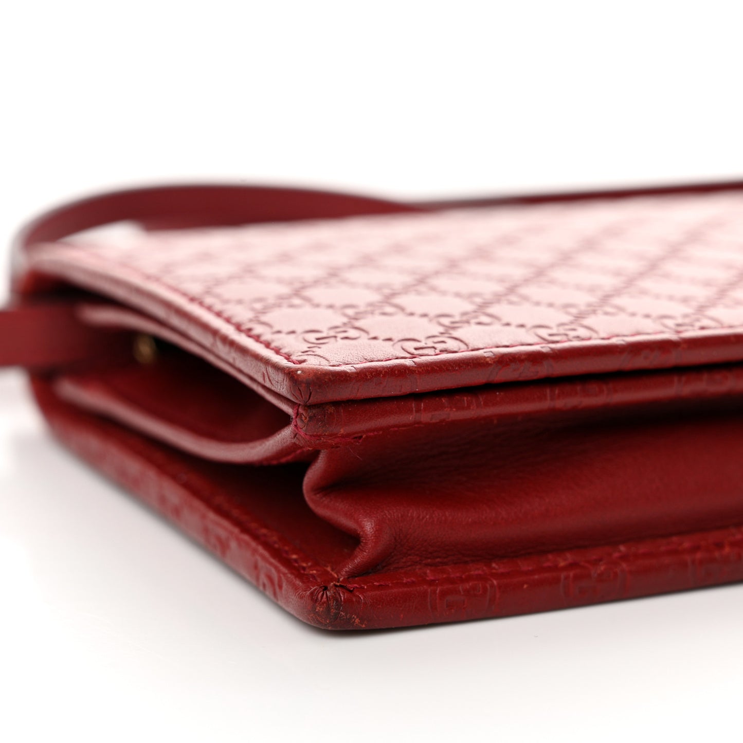 Microguccissima Crossbody Wallet Red